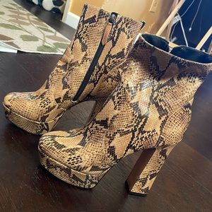 Schutz snakeskin boots